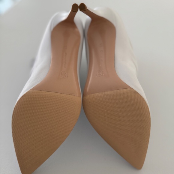 Gianvito Rossi White Slouchy Leather Ankle Boots - Picture 6 of 8